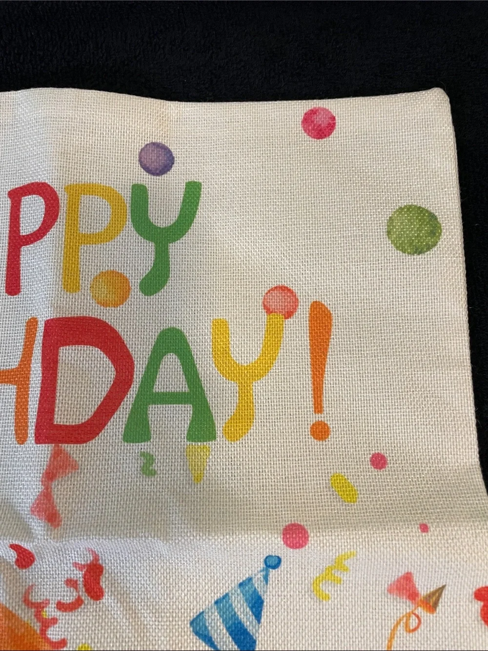 Birthday Party Pillow Cover - Colorful Happy Birthday Design indoor outdoor new